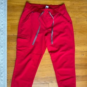 Figs Scrubs Zamora jogger pants women’s size M color Red
